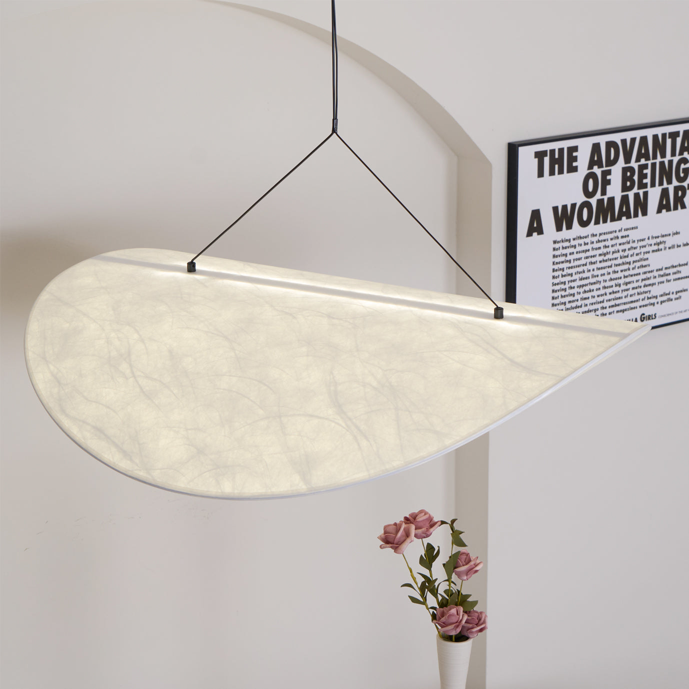 Hanglamp Minimalistisch met Wolkvormige Kap en Geïntegreerde LED