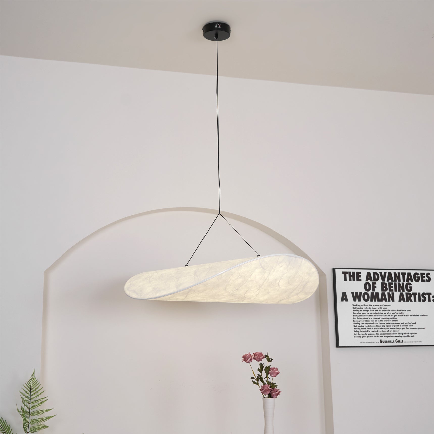 Hanglamp Minimalistisch met Wolkvormige Kap en Geïntegreerde LED
