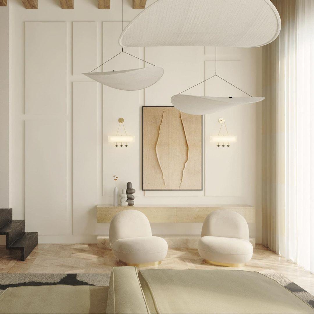Hanglamp Minimalistisch met Wolkvormige Kap en Geïntegreerde LED