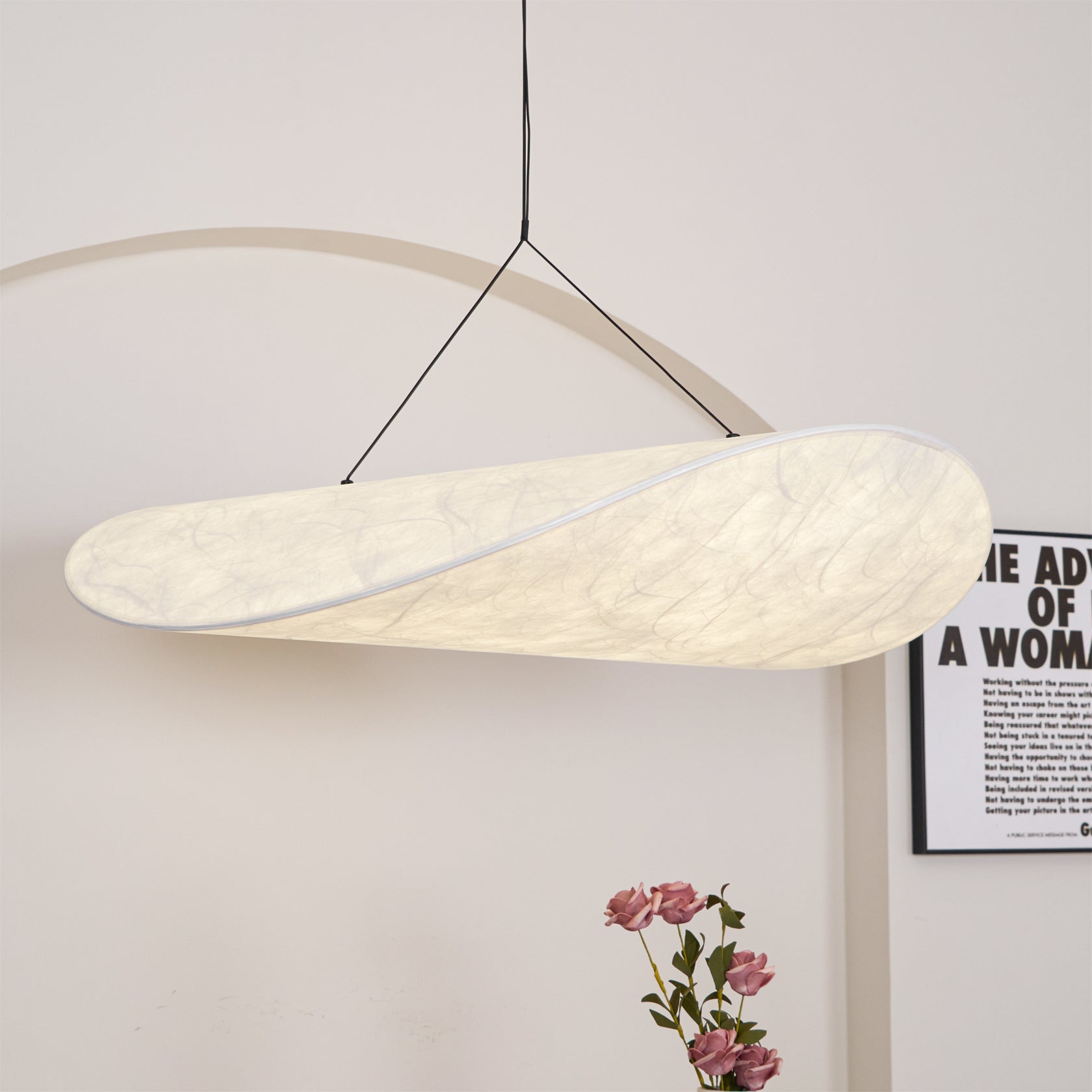 Hanglamp Minimalistisch met Wolkvormige Kap en Geïntegreerde LED