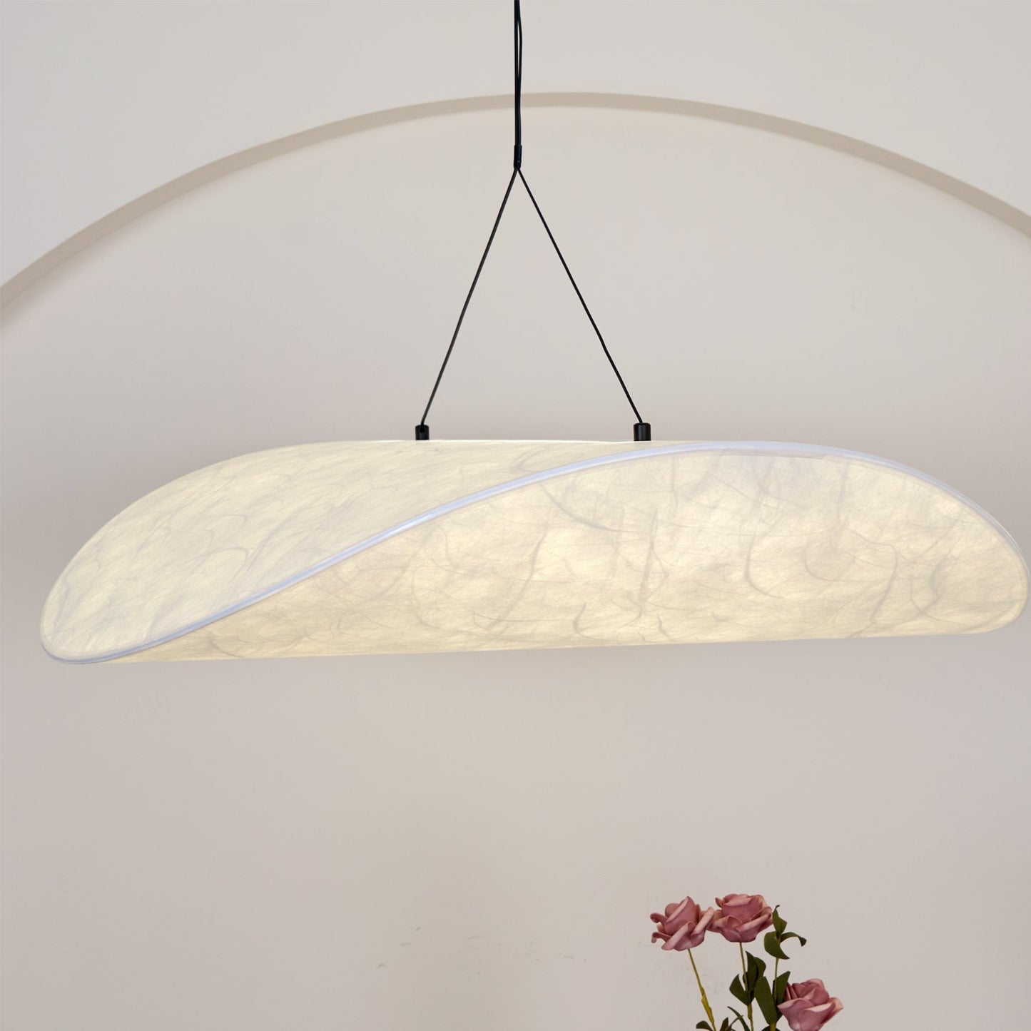 Hanglamp Minimalistisch met Wolkvormige Kap en Geïntegreerde LED