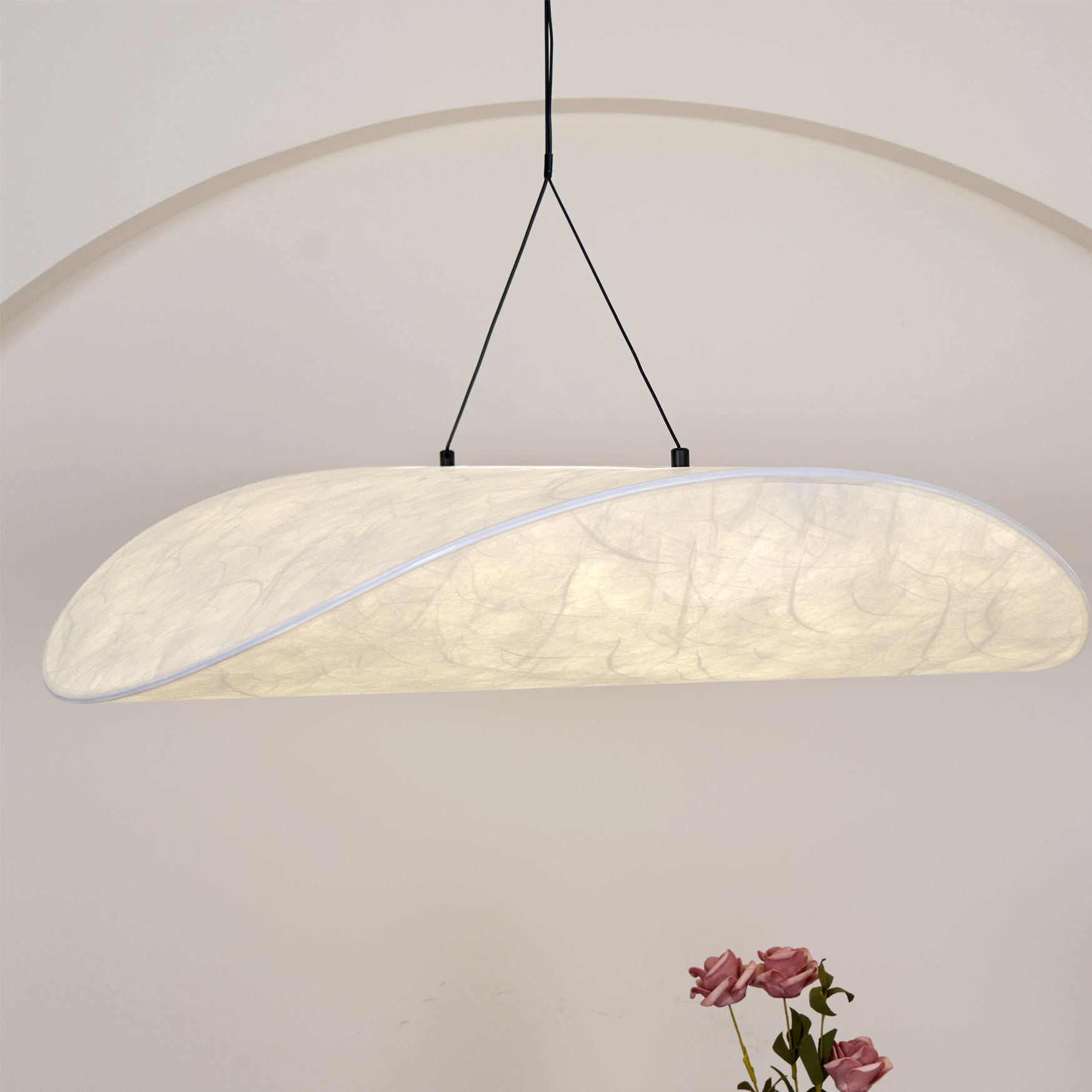 Hanglamp Minimalistisch met Wolkvormige Kap en Geïntegreerde LED