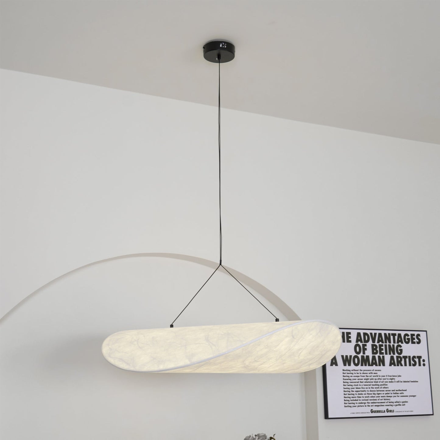 Hanglamp Minimalistisch met Wolkvormige Kap en Geïntegreerde LED