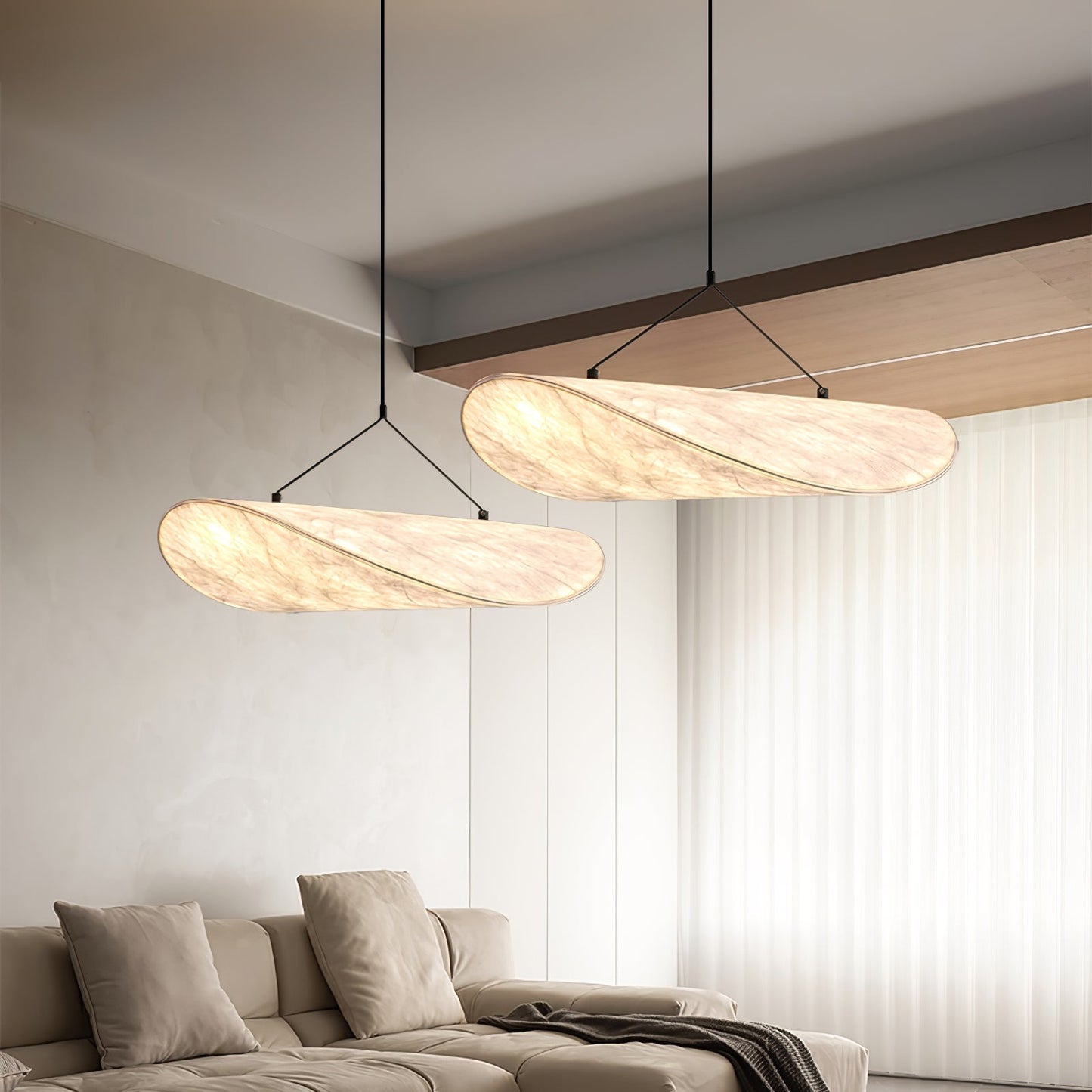 Hanglamp Minimalistisch met Wolkvormige Kap en Geïntegreerde LED