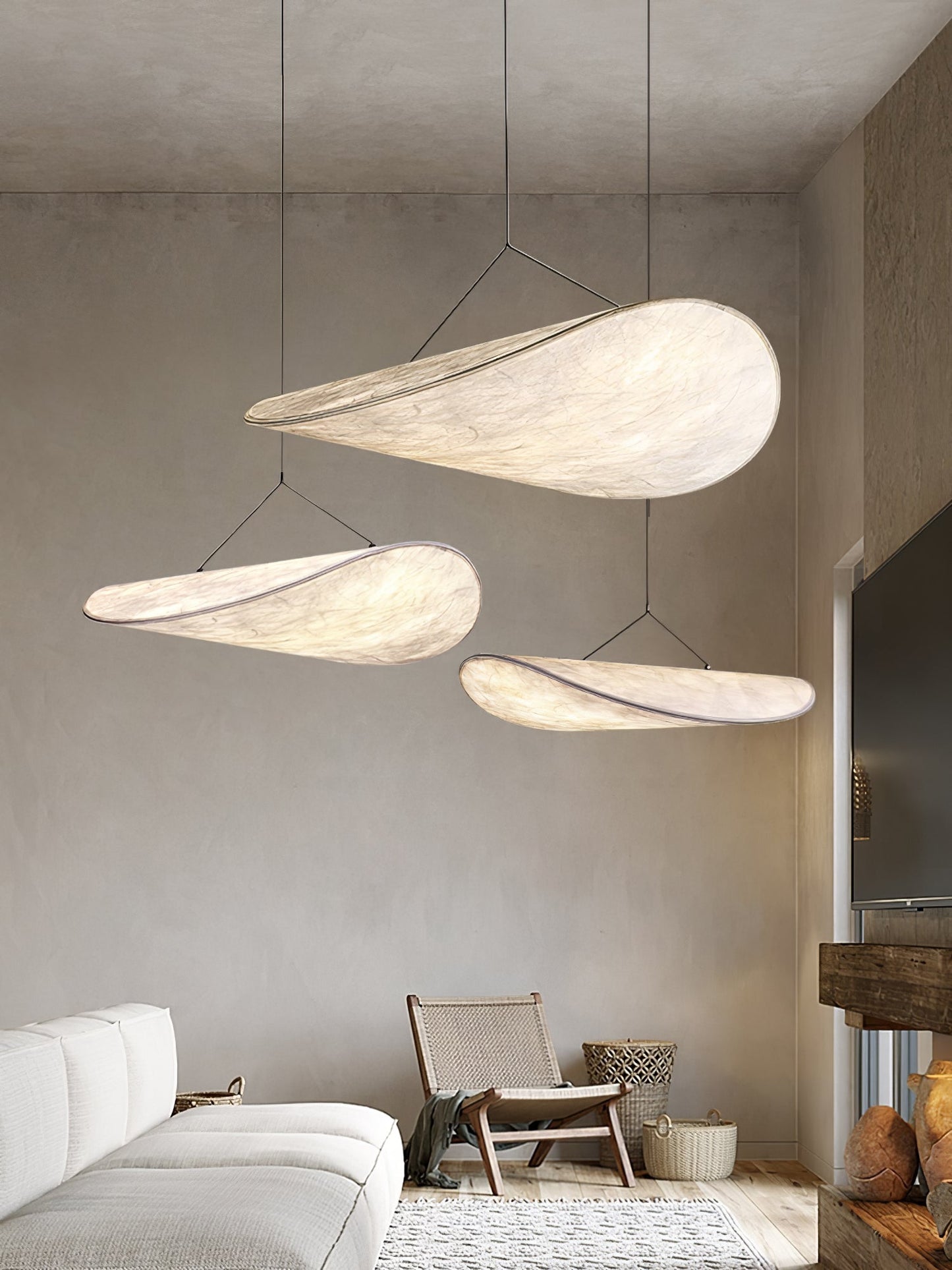 Hanglamp Minimalistisch met Wolkvormige Kap en Geïntegreerde LED