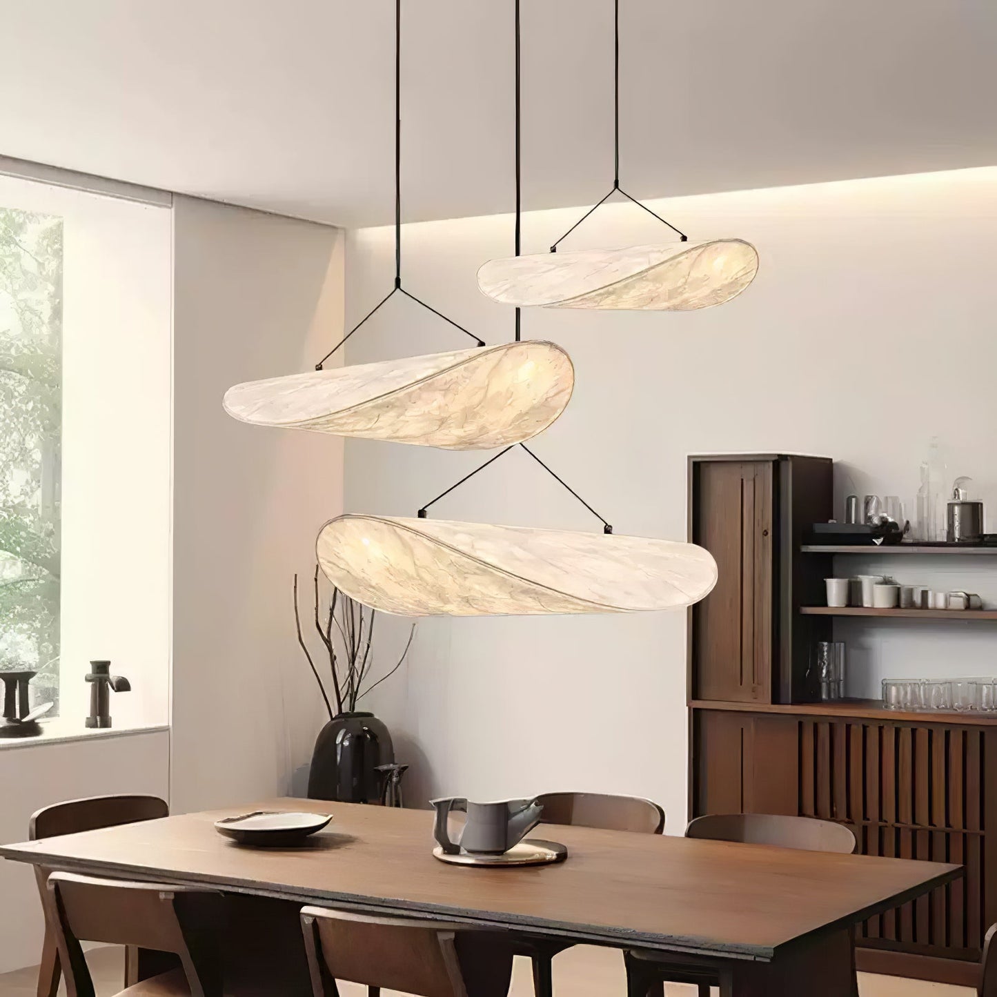 Hanglamp Minimalistisch met Wolkvormige Kap en Geïntegreerde LED