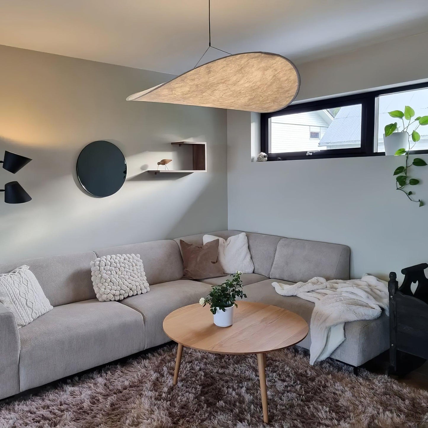 Hanglamp Minimalistisch met Wolkvormige Kap en Geïntegreerde LED