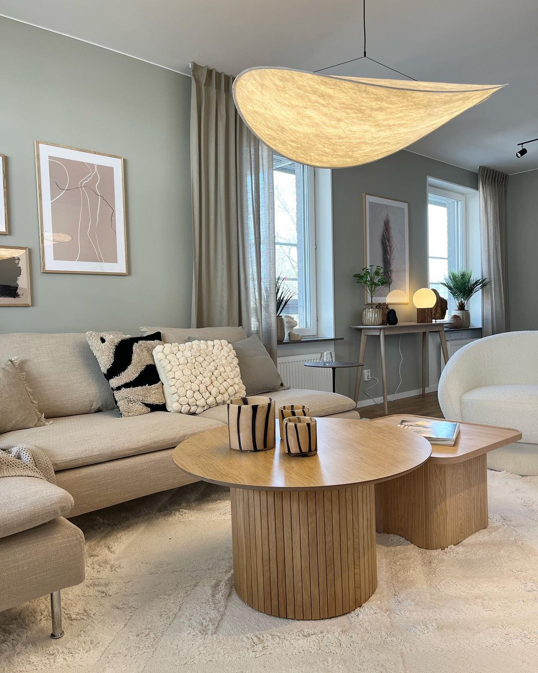 Hanglamp Minimalistisch met Wolkvormige Kap en Geïntegreerde LED