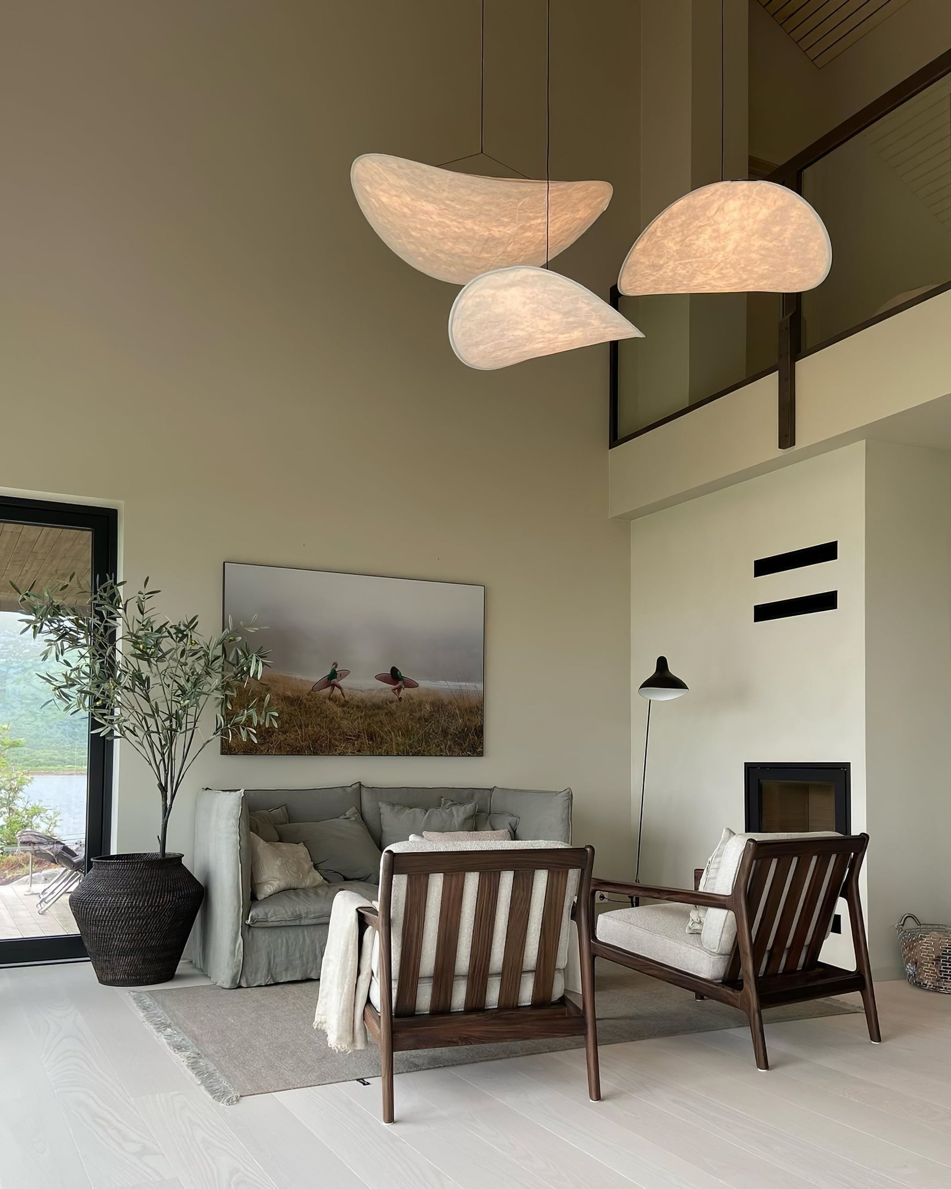 Hanglamp Minimalistisch met Wolkvormige Kap en Geïntegreerde LED
