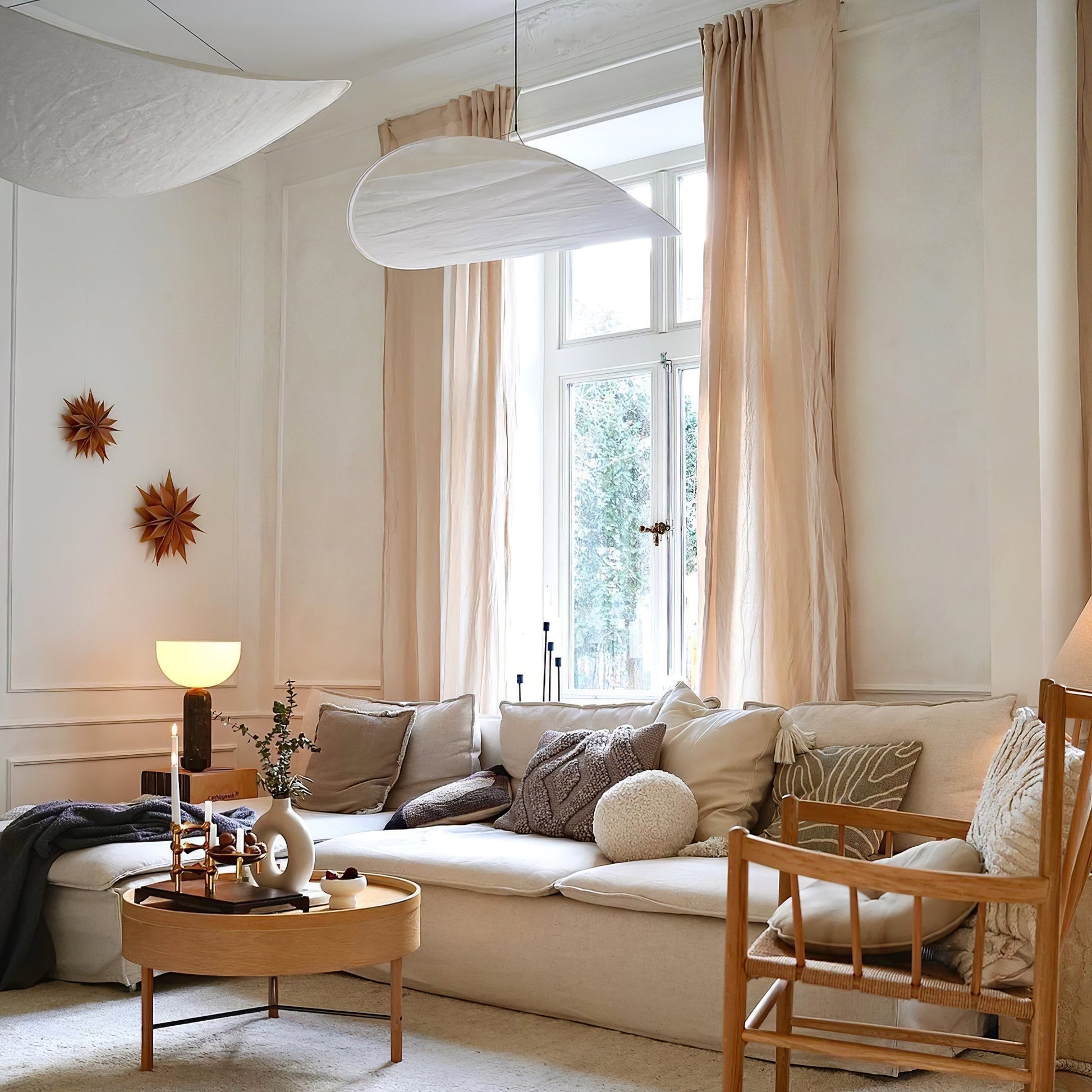 Hanglamp Minimalistisch met Wolkvormige Kap en Geïntegreerde LED
