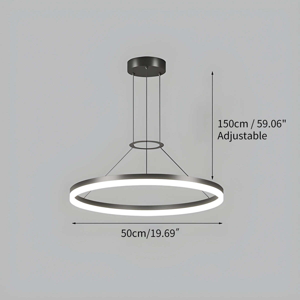 Hanglamp Minimalistisch Rond LED-Ring met Verstelbare Hoogte