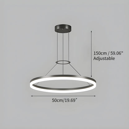 Hanglamp Minimalistisch Rond LED-Ring met Verstelbare Hoogte