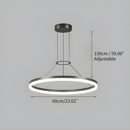 Hanglamp Minimalistisch Rond LED-Ring met Verstelbare Hoogte