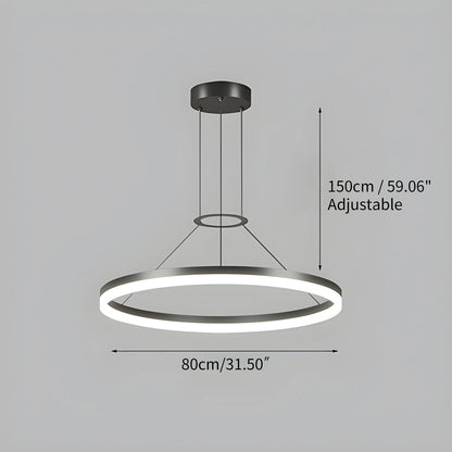 Hanglamp Minimalistisch Rond LED-Ring met Verstelbare Hoogte
