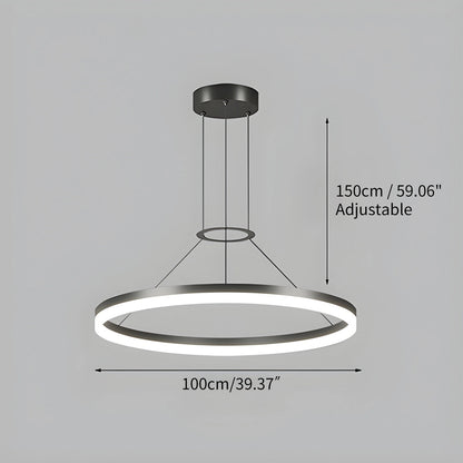 Hanglamp Minimalistisch Rond LED-Ring met Verstelbare Hoogte