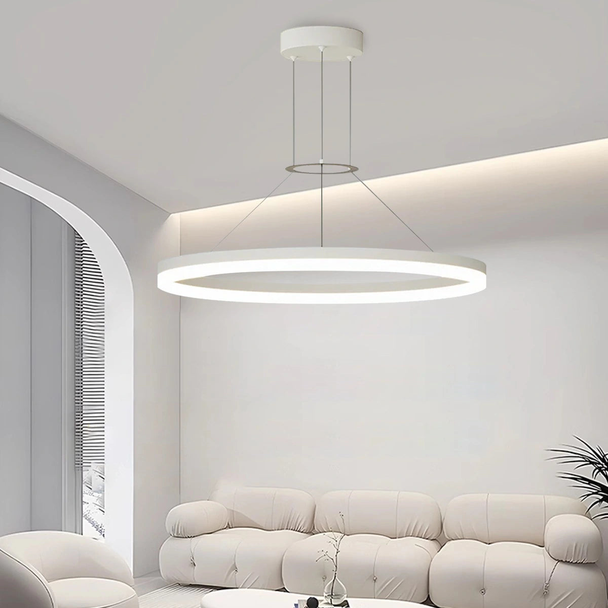 Hanglamp Minimalistisch Rond LED-Ring met Verstelbare Hoogte