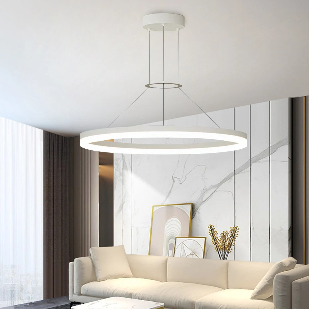 Hanglamp Minimalistisch Rond LED-Ring met Verstelbare Hoogte