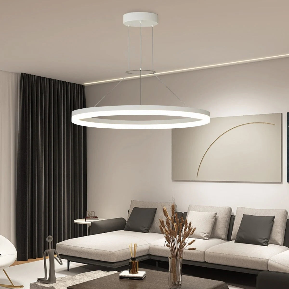 Hanglamp Minimalistisch Rond LED-Ring met Verstelbare Hoogte