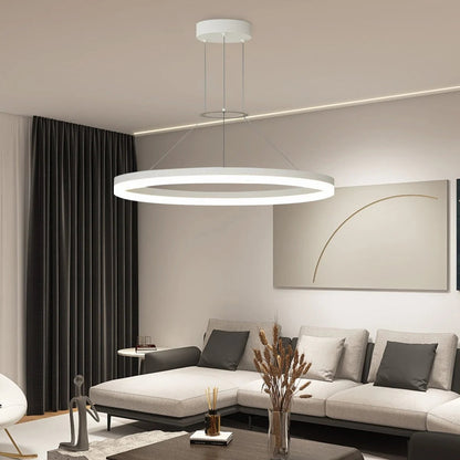 Hanglamp Minimalistisch Rond LED-Ring met Verstelbare Hoogte