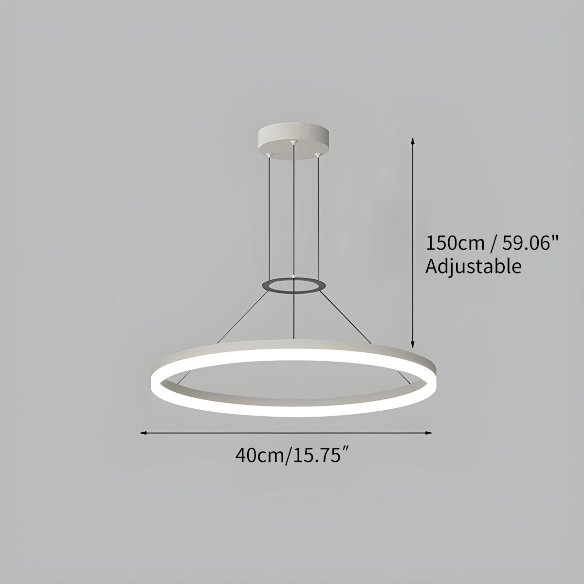 Hanglamp Minimalistisch Rond LED-Ring met Verstelbare Hoogte