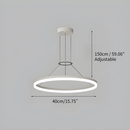 Hanglamp Minimalistisch Rond LED-Ring met Verstelbare Hoogte