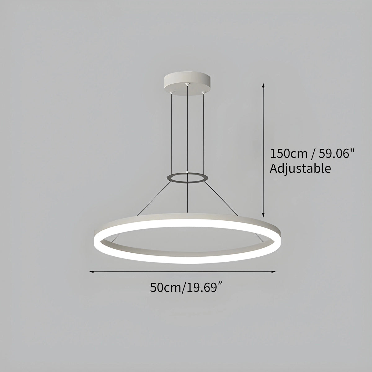Hanglamp Minimalistisch Rond LED-Ring met Verstelbare Hoogte