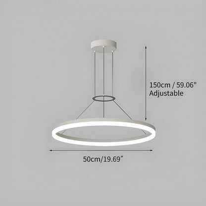 Hanglamp Minimalistisch Rond LED-Ring met Verstelbare Hoogte
