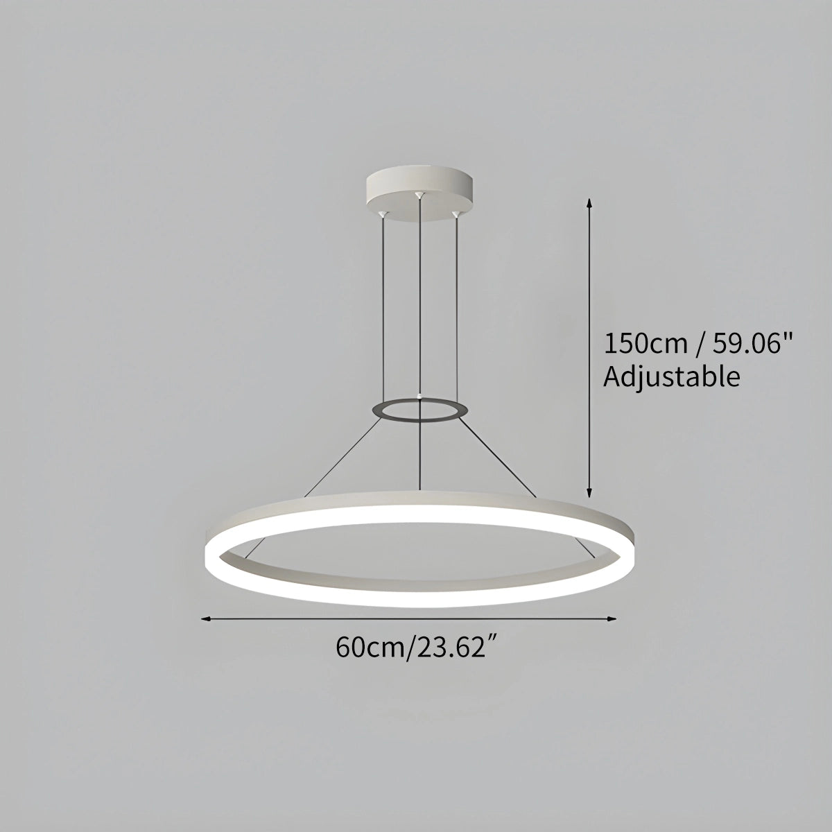 Hanglamp Minimalistisch Rond LED-Ring met Verstelbare Hoogte