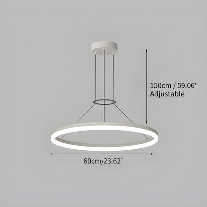 Hanglamp Minimalistisch Rond LED-Ring met Verstelbare Hoogte