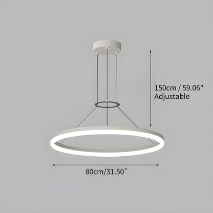 Hanglamp Minimalistisch Rond LED-Ring met Verstelbare Hoogte