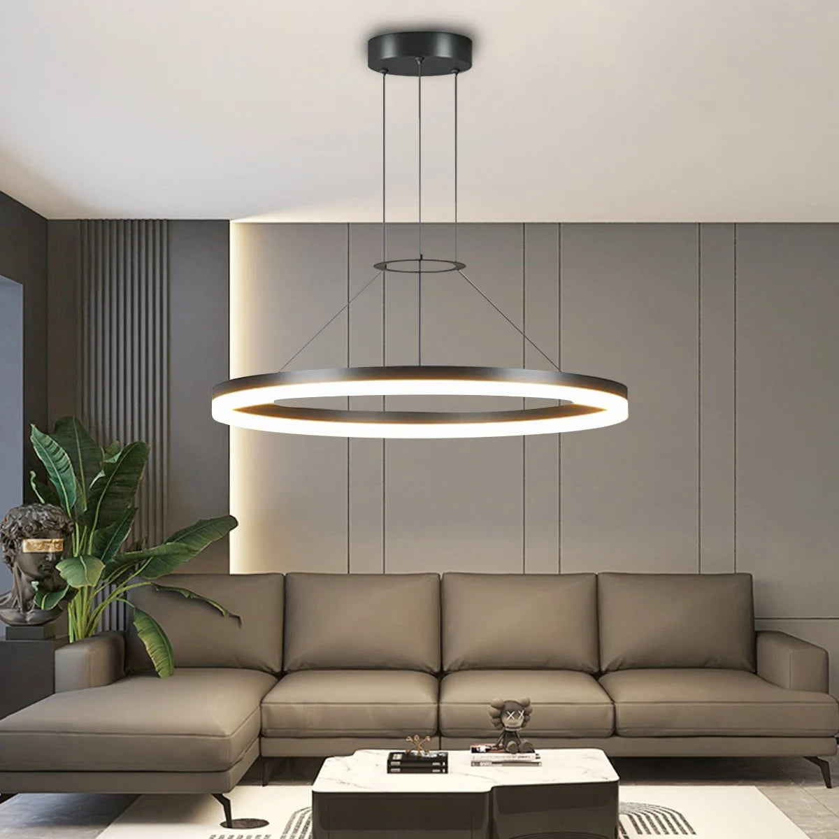 Hanglamp Minimalistisch Rond LED-Ring met Verstelbare Hoogte