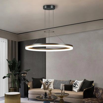 Hanglamp Minimalistisch Rond LED-Ring met Verstelbare Hoogte