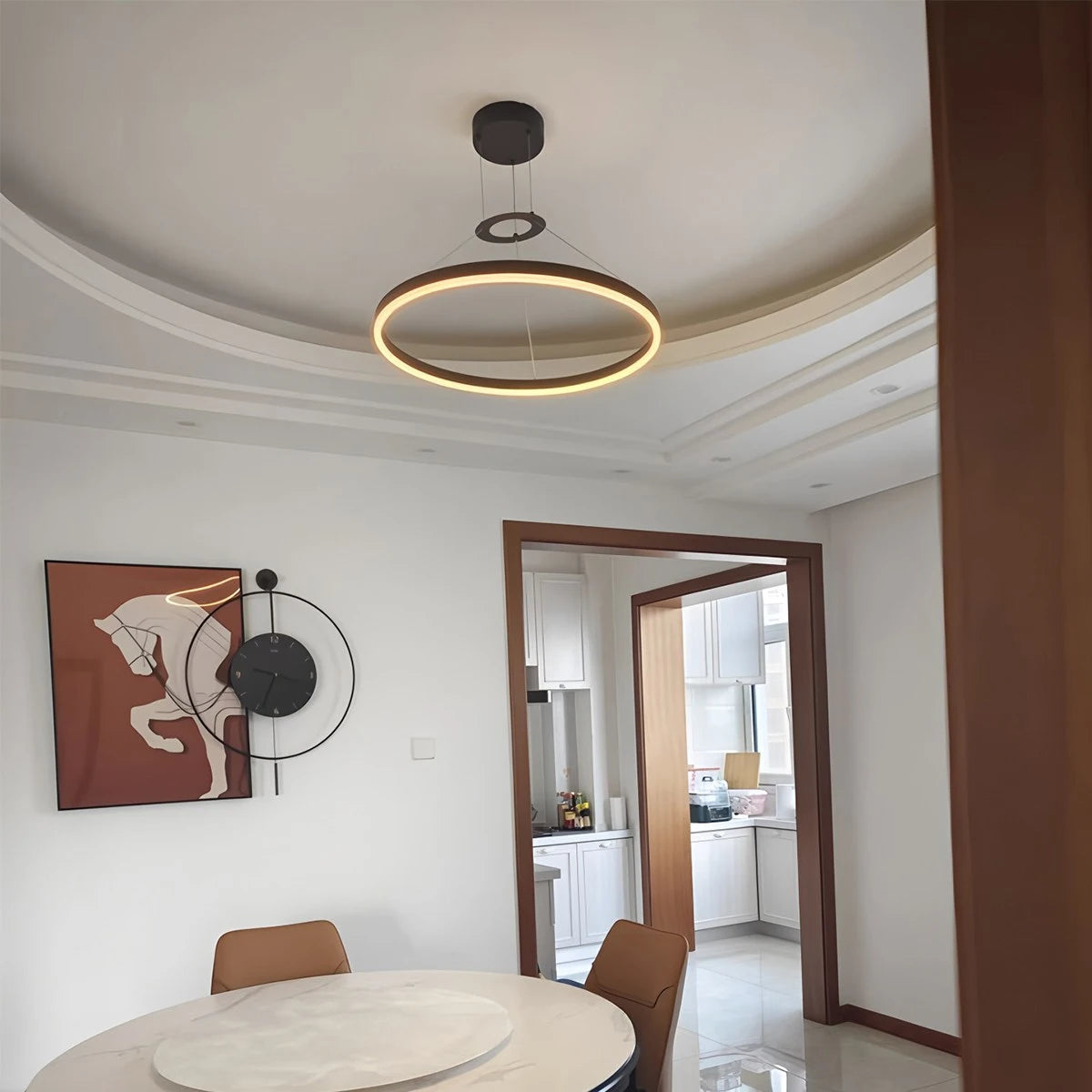 Hanglamp Minimalistisch Rond LED-Ring met Verstelbare Hoogte