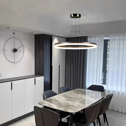 Hanglamp Minimalistisch Rond LED-Ring met Verstelbare Hoogte
