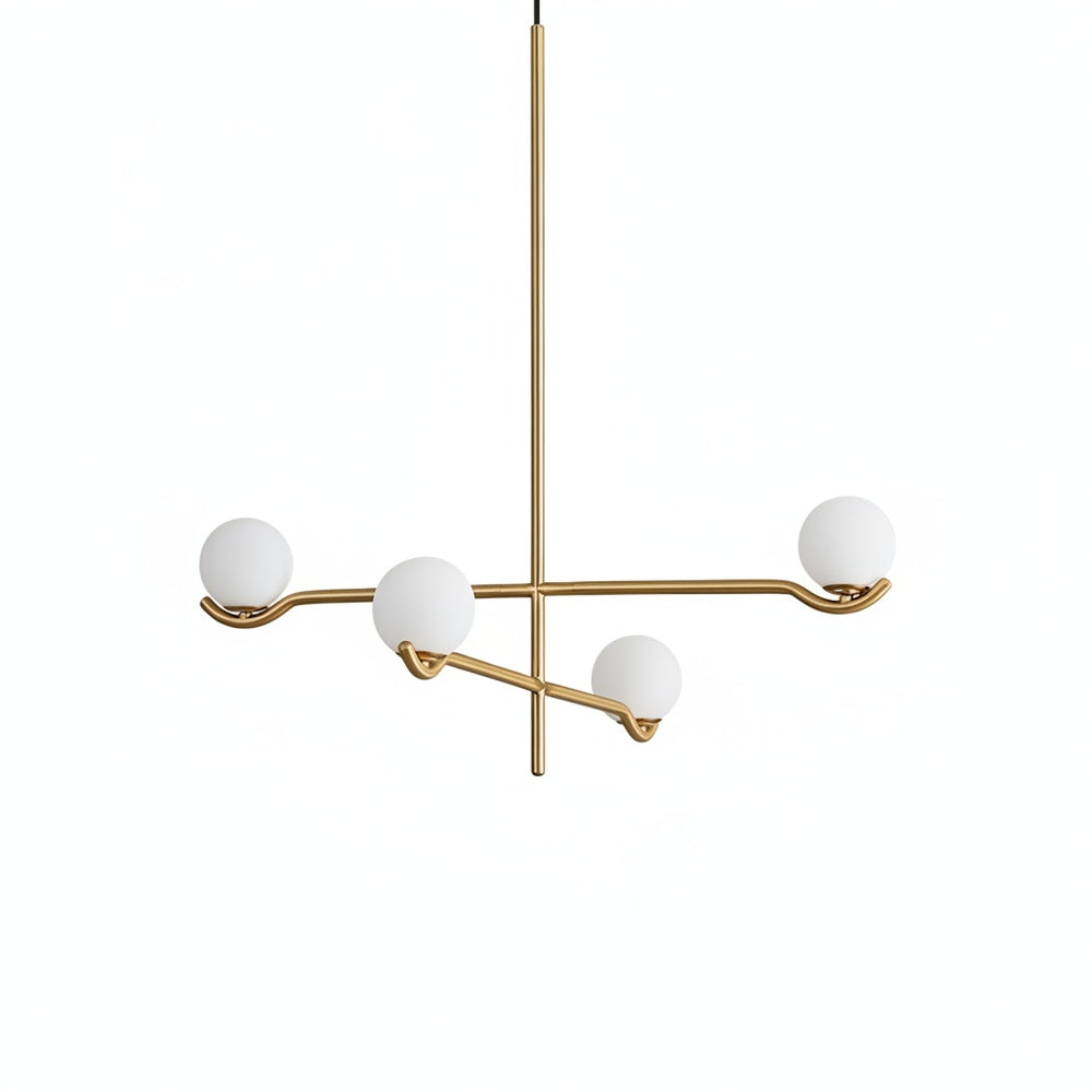 Hanglamp Modern Asymmetrisch met Opaalwitte Glazen Bollen