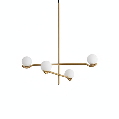 Hanglamp Modern Asymmetrisch met Opaalwitte Glazen Bollen