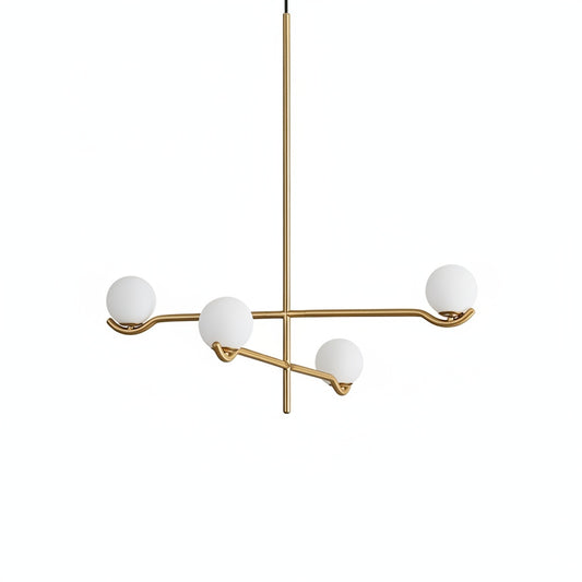 Hanglamp Modern Asymmetrisch met Opaalwitte Glazen Bollen