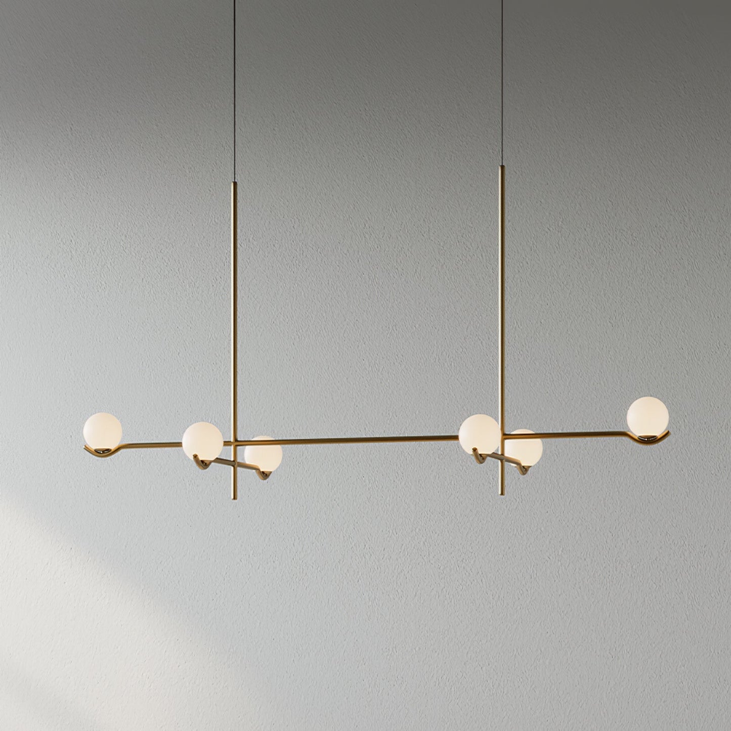 Hanglamp Modern Asymmetrisch met Opaalwitte Glazen Bollen