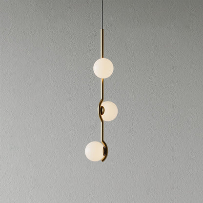 Hanglamp Modern Asymmetrisch met Opaalwitte Glazen Bollen