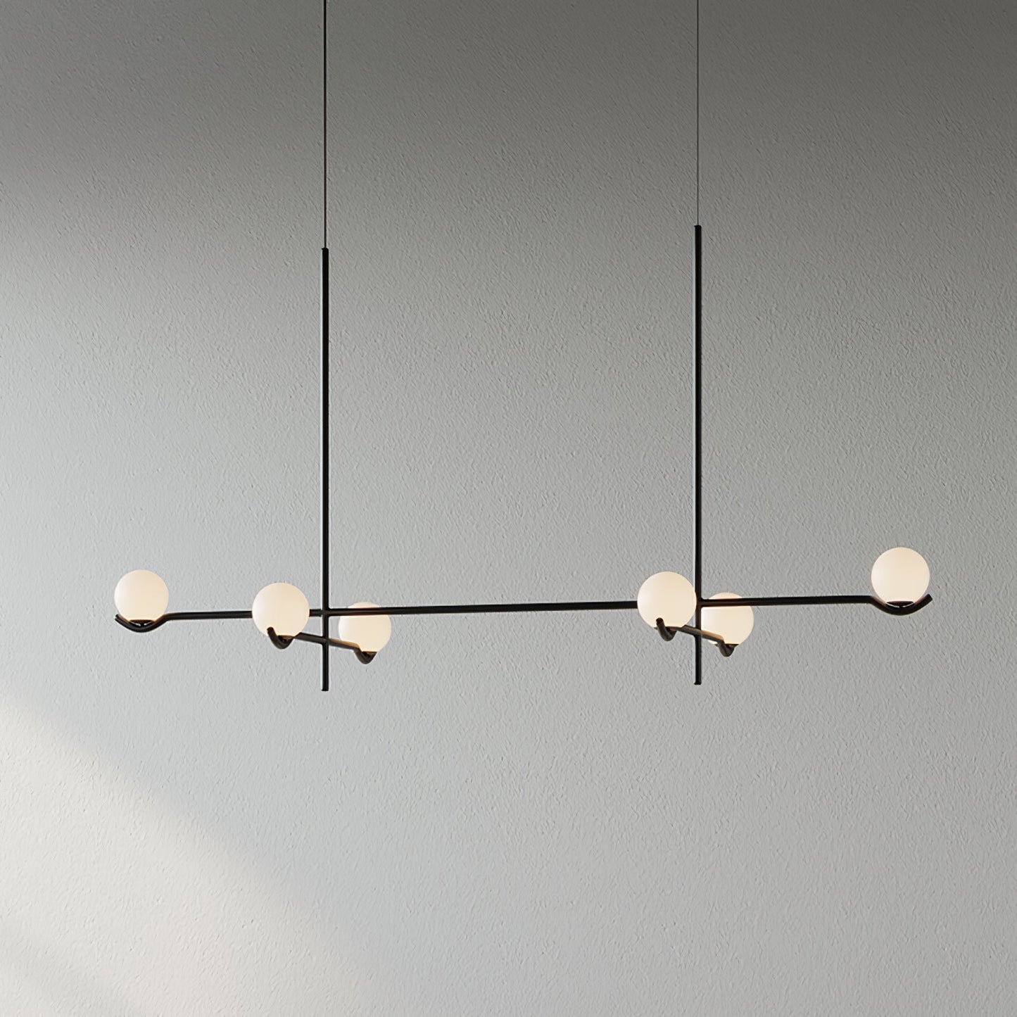 Hanglamp Modern Asymmetrisch met Opaalwitte Glazen Bollen