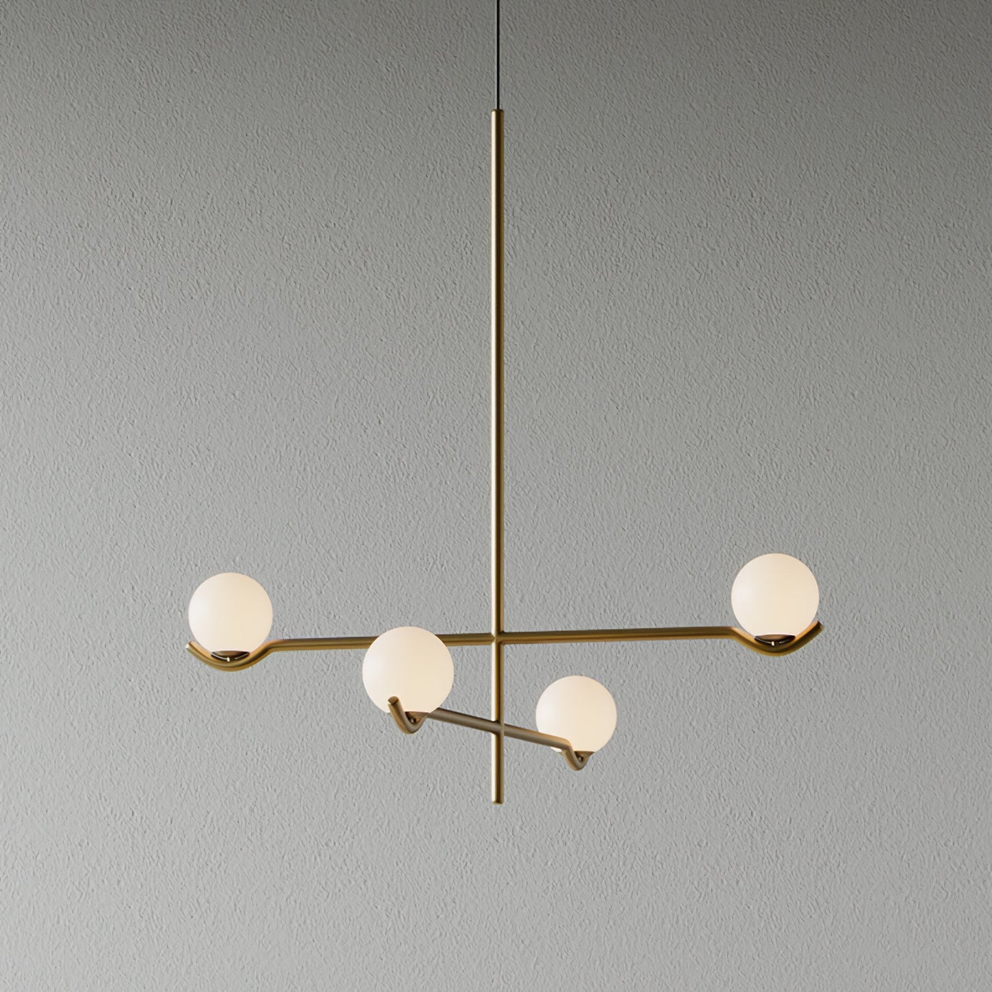 Hanglamp Modern Asymmetrisch met Opaalwitte Glazen Bollen