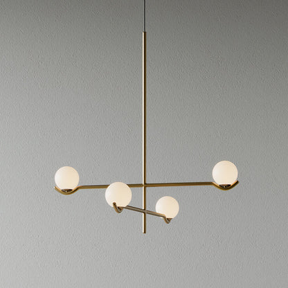 Hanglamp Modern Asymmetrisch met Opaalwitte Glazen Bollen