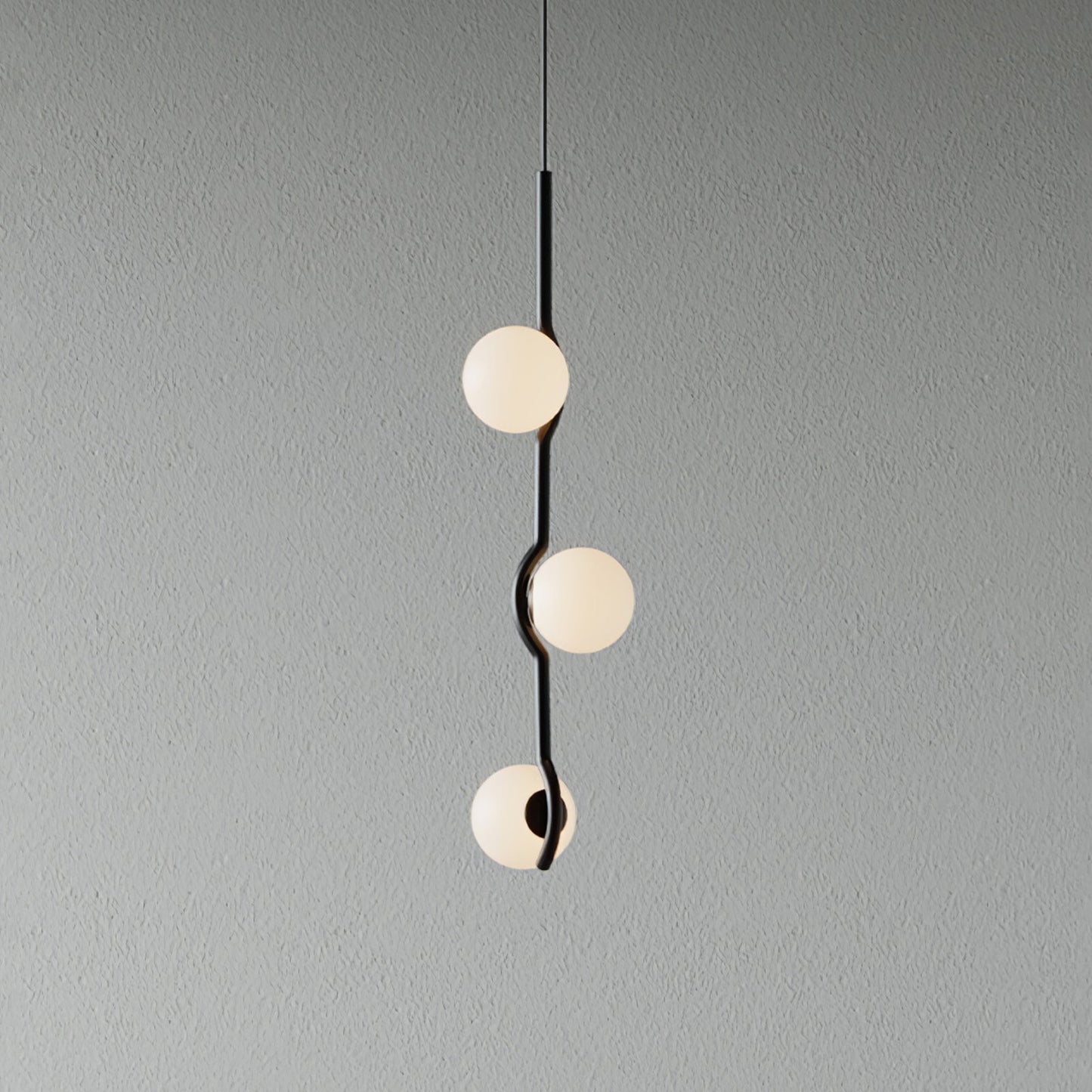 Hanglamp Modern Asymmetrisch met Opaalwitte Glazen Bollen