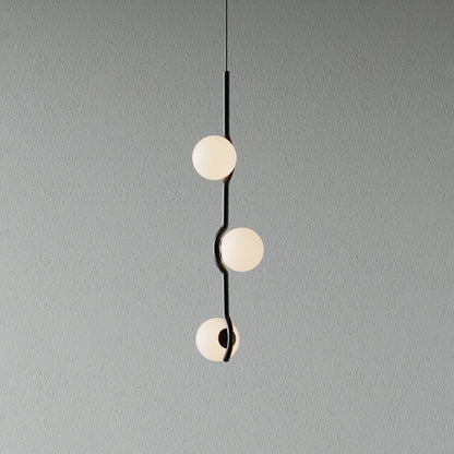 Hanglamp Modern Asymmetrisch met Opaalwitte Glazen Bollen