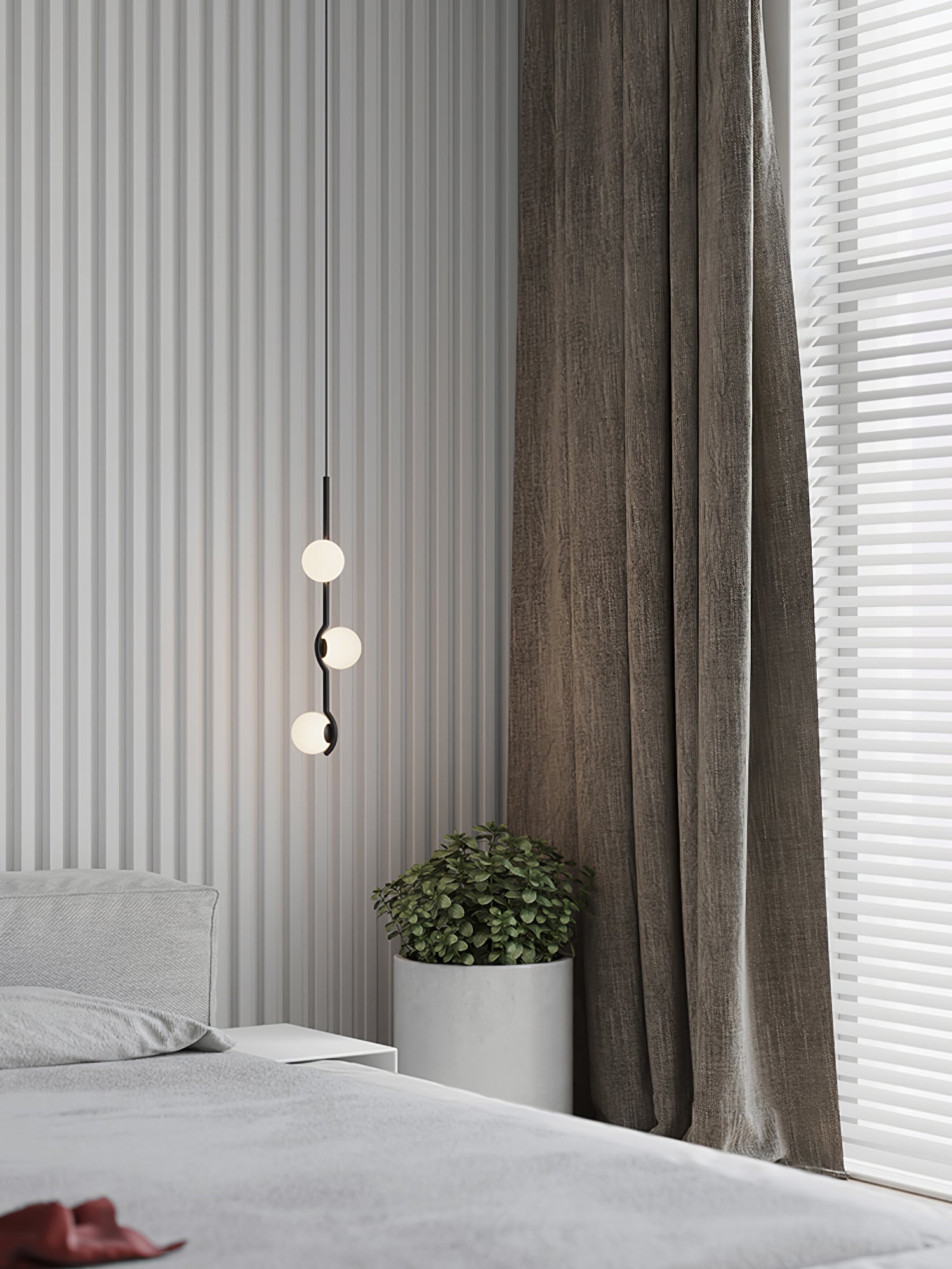 Hanglamp Modern Asymmetrisch met Opaalwitte Glazen Bollen