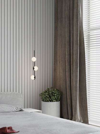 Hanglamp Modern Asymmetrisch met Opaalwitte Glazen Bollen