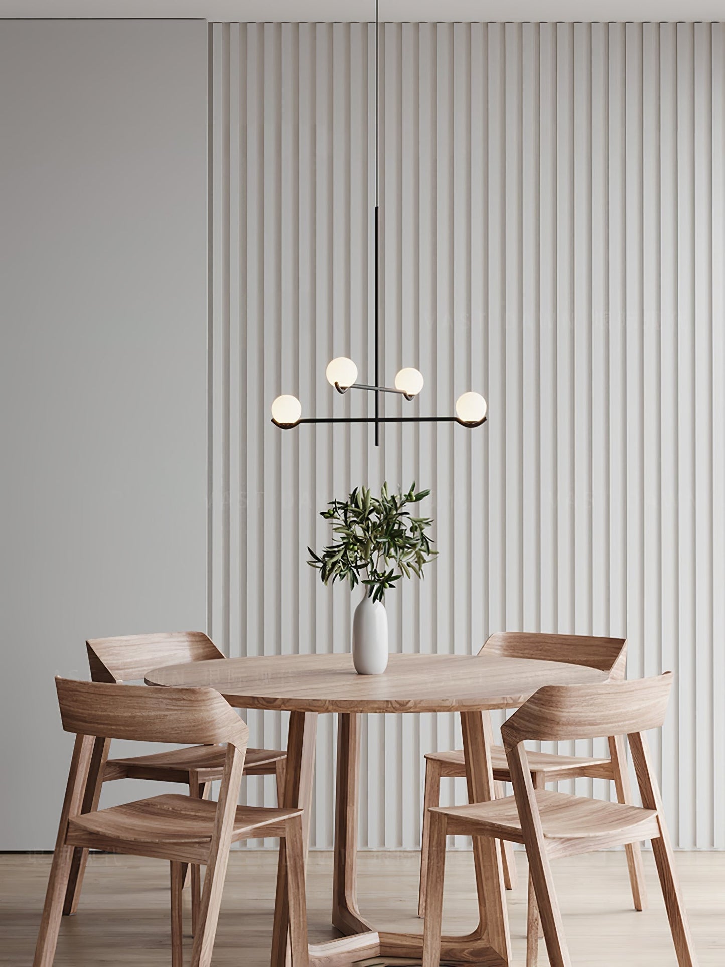 Hanglamp Modern Asymmetrisch met Opaalwitte Glazen Bollen
