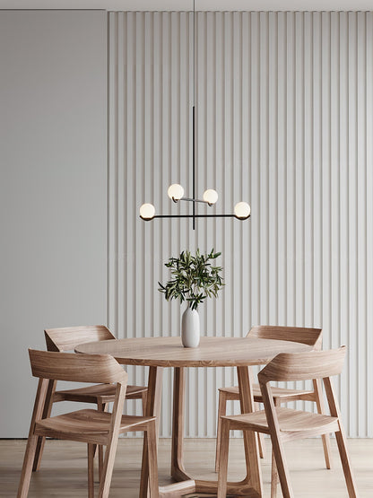 Hanglamp Modern Asymmetrisch met Opaalwitte Glazen Bollen
