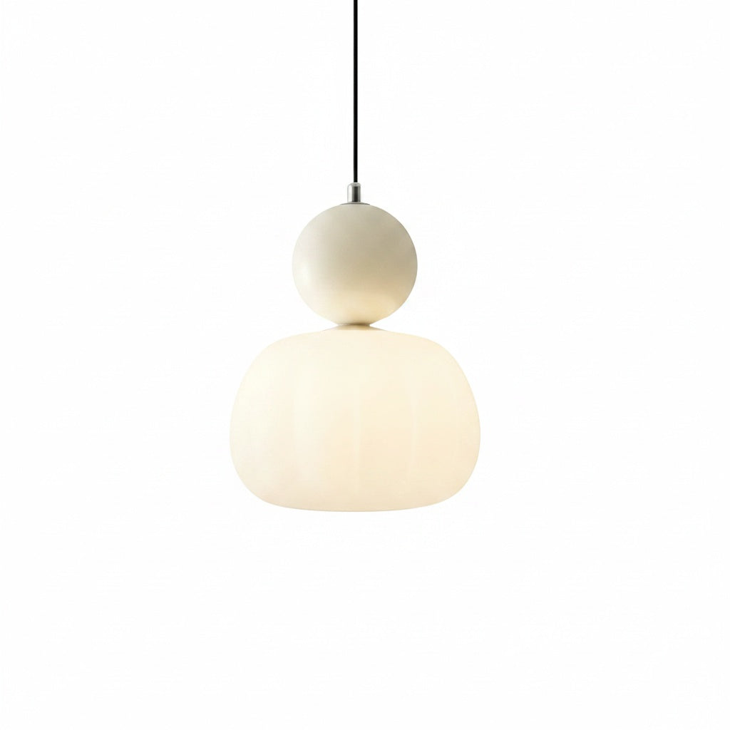 Hanglamp Modern met Bol Diffuser en Metalen Accent