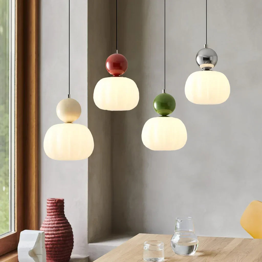 Hanglamp Modern met Bol Diffuser en Metalen Accent